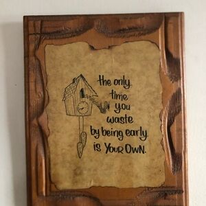 Vtg Wooden Funny Plaque